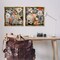 Stupell Industries Striking Botanical Floral 2 pc Framed Floater Canvas Wall Art Set Design by Lazar Studio